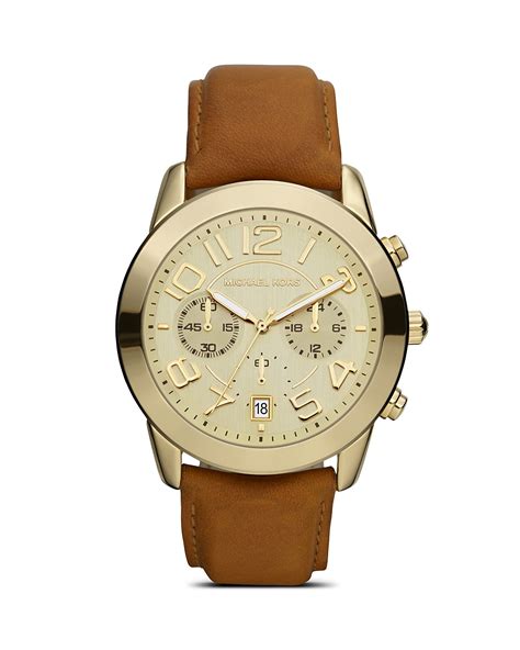 michael kors watches leathee stra|michael kors watch leather women.